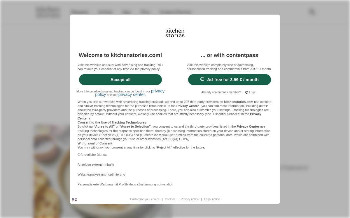 Kitchen Stories website preview