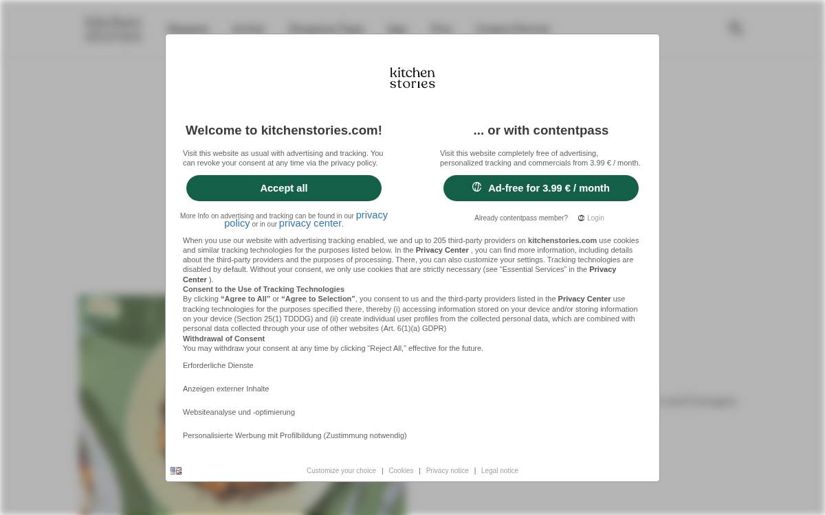 Kitchenstories website preview