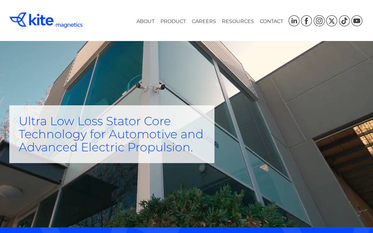 Kite Magnetics website preview
