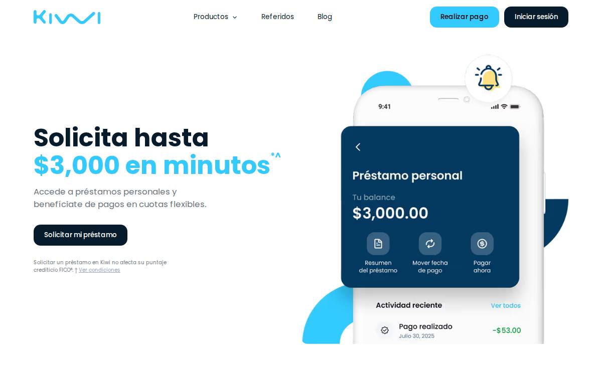 Kiwi website preview