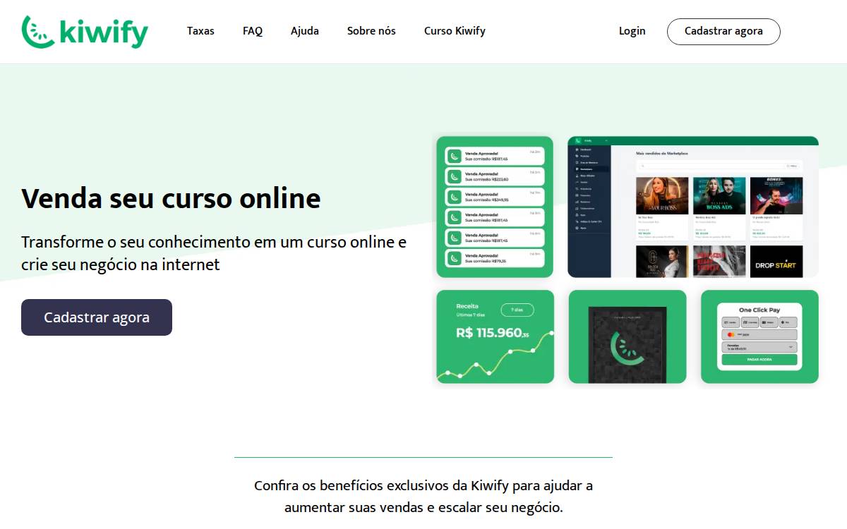 Kiwify website preview