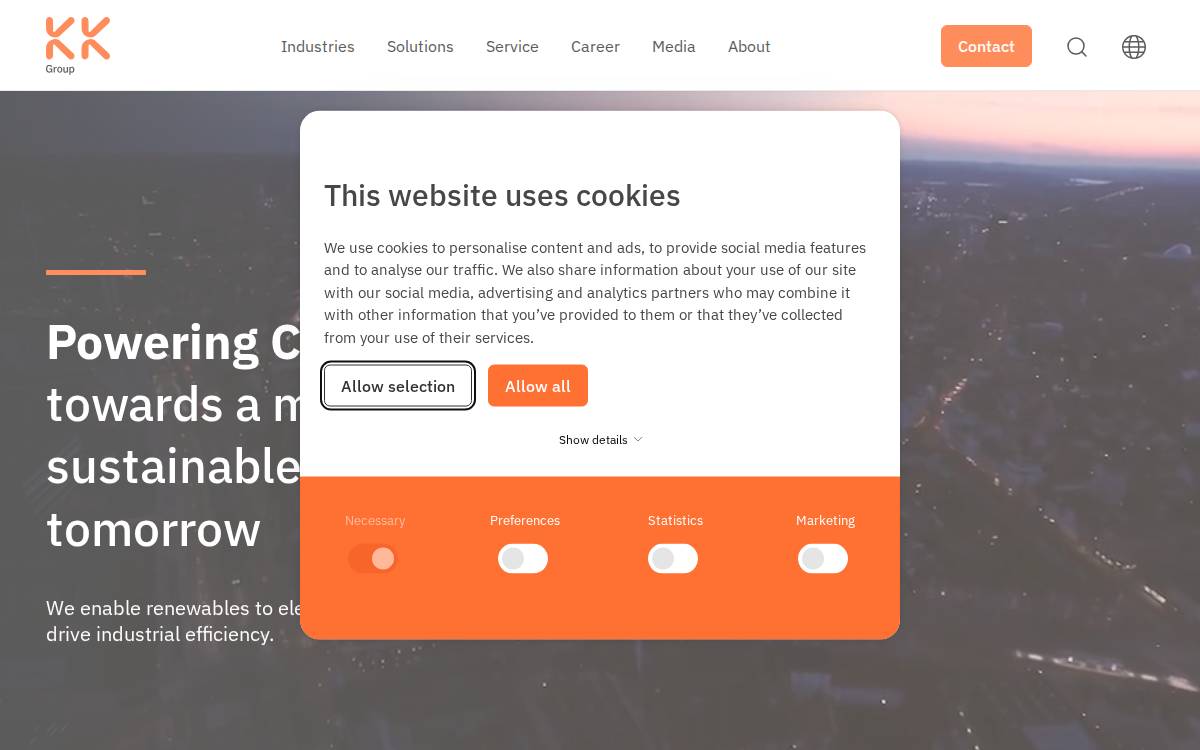 Kk Wind Solutions website preview