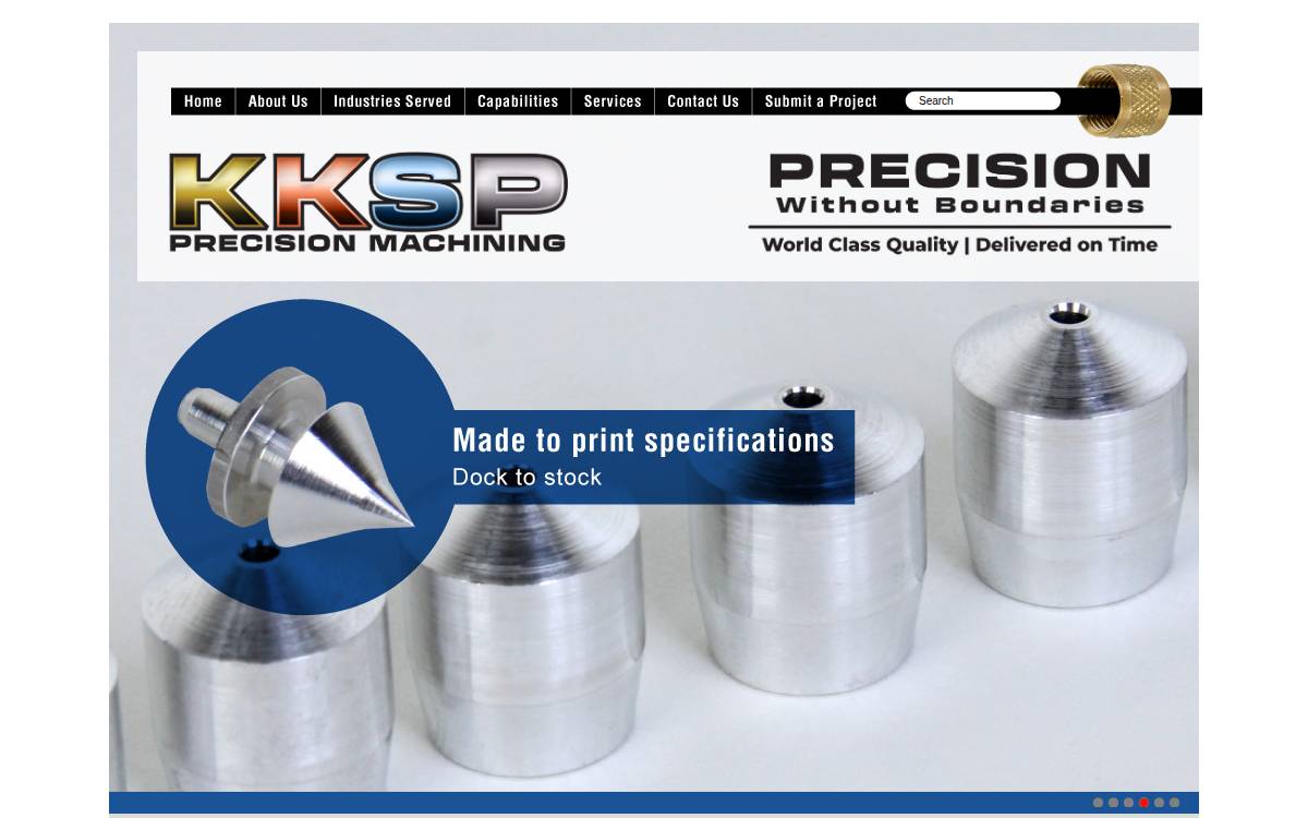 KKSP Precision Machining website preview