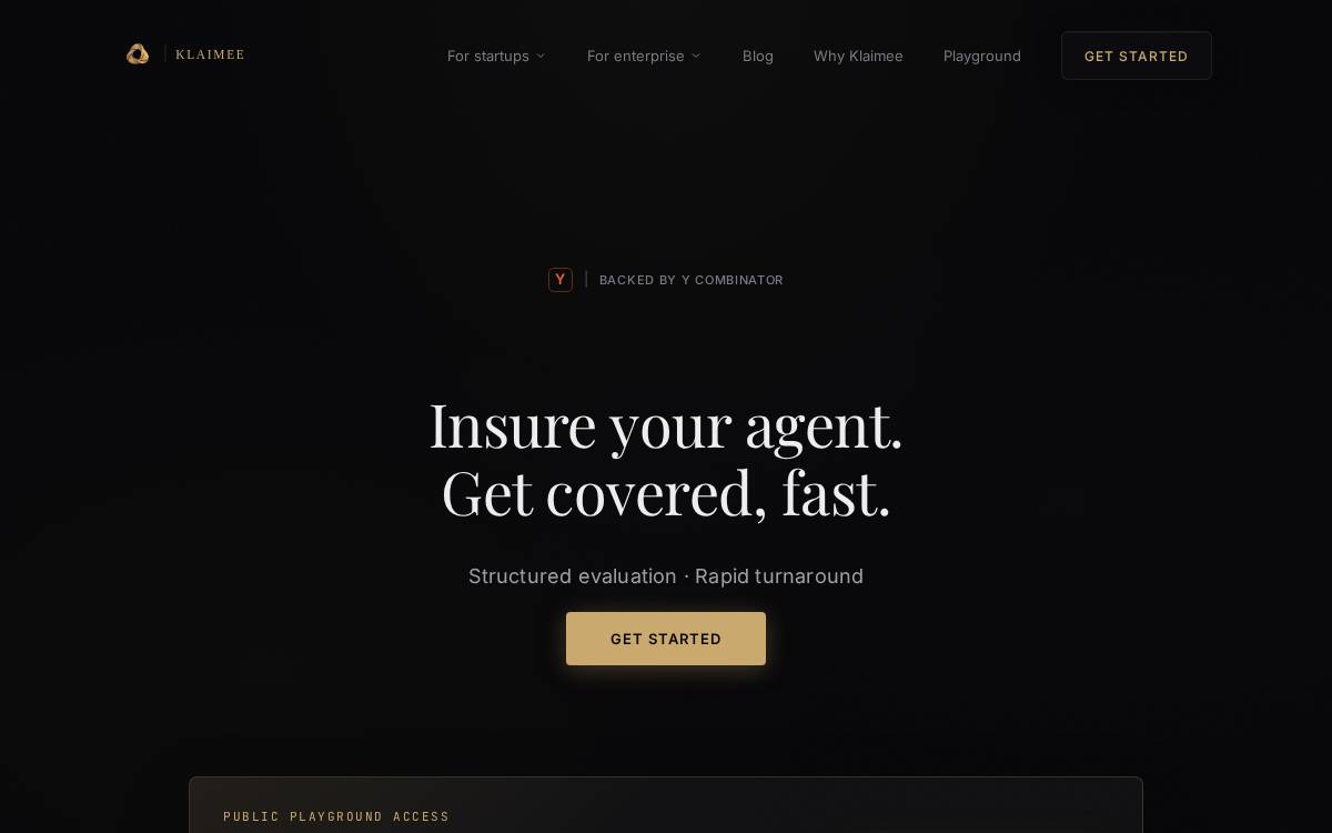Klaimee website preview