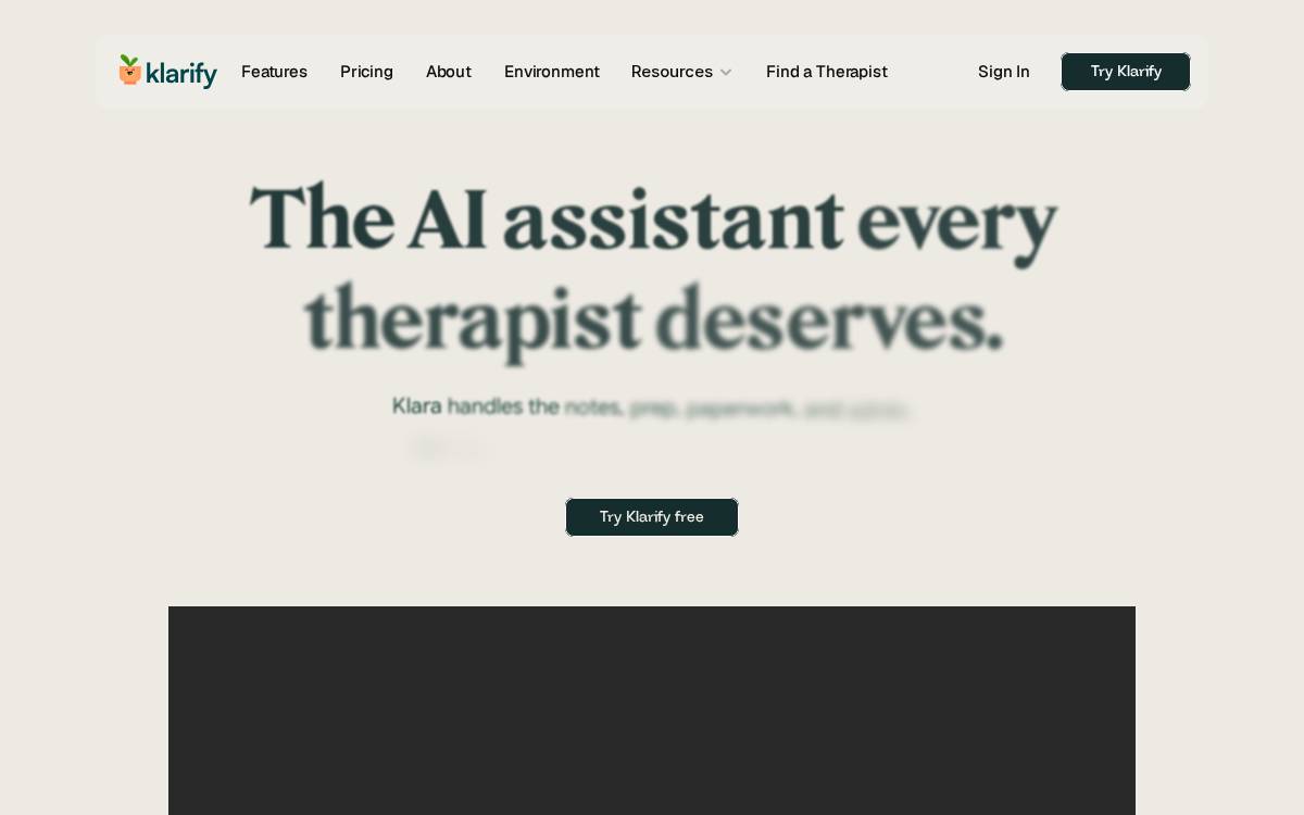 Klarify website preview
