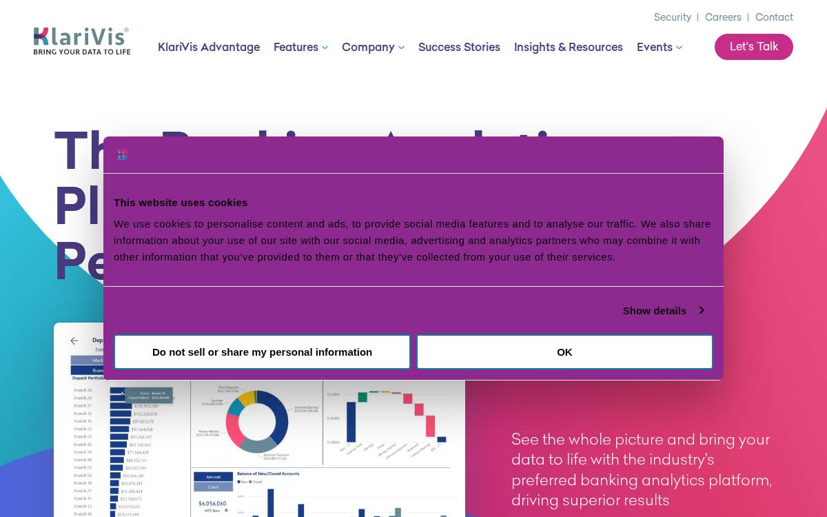 KlariVis website preview