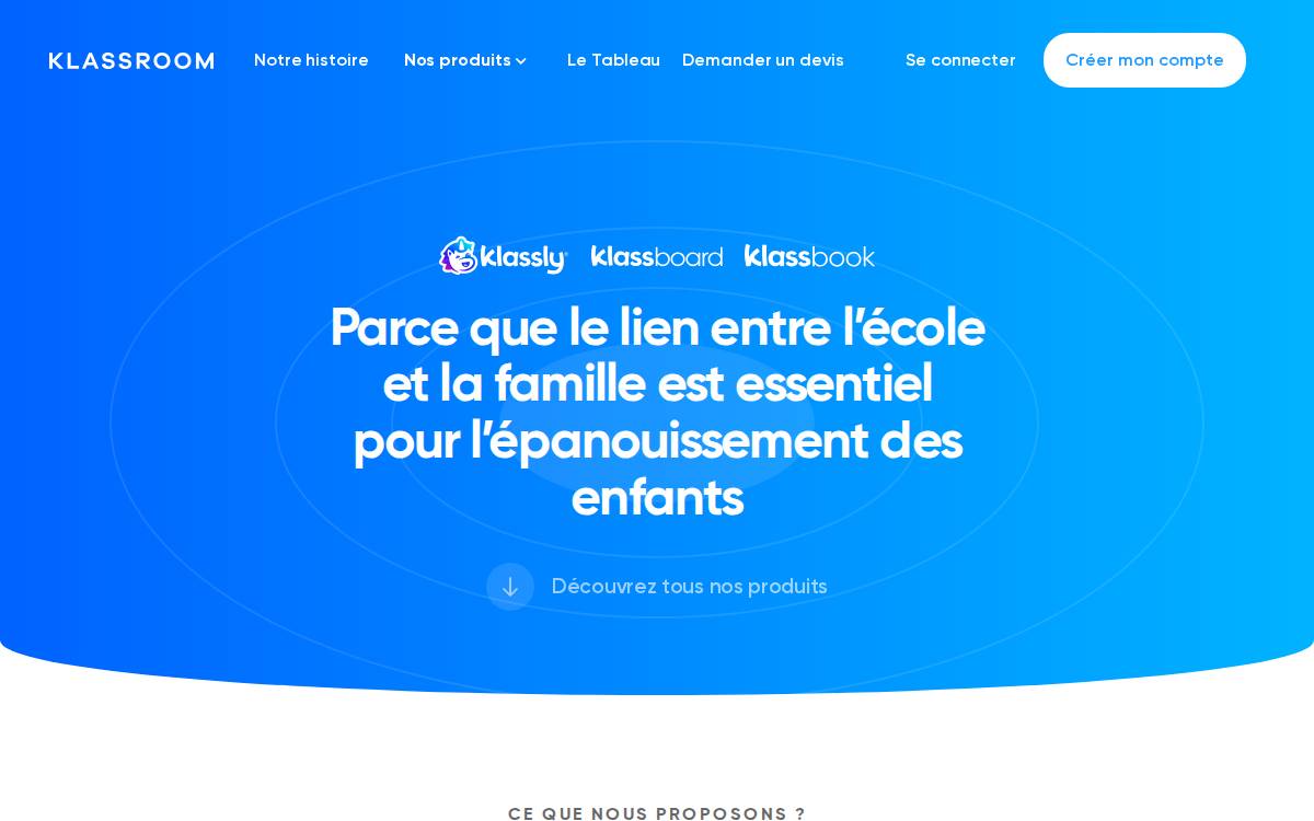 Klassroom website preview