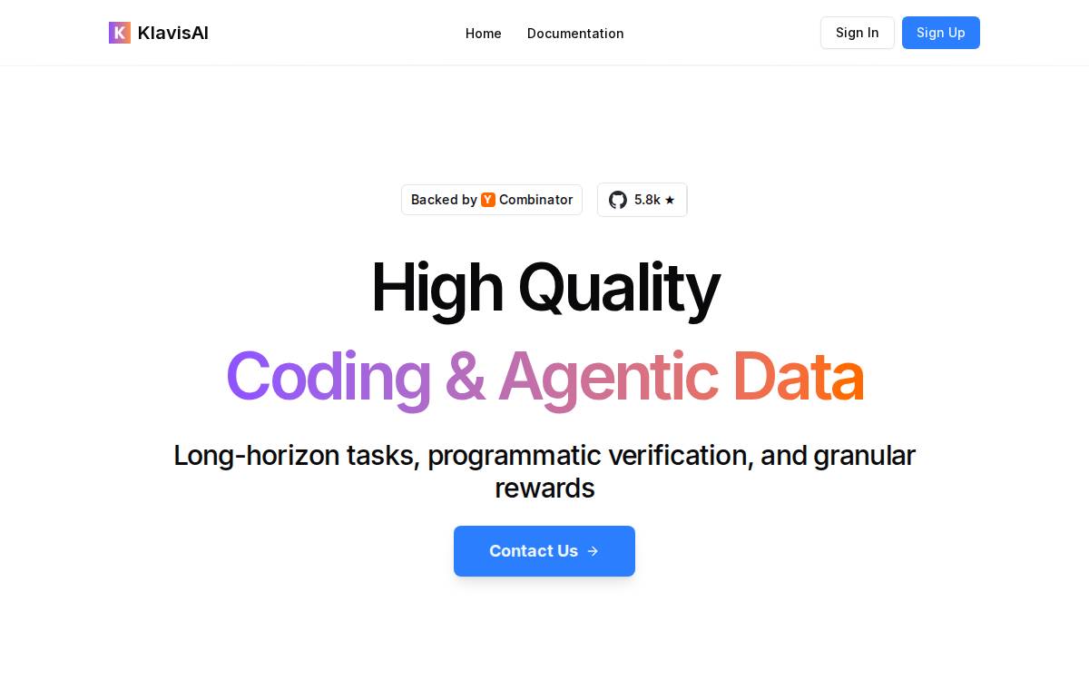 Klavis AI website preview