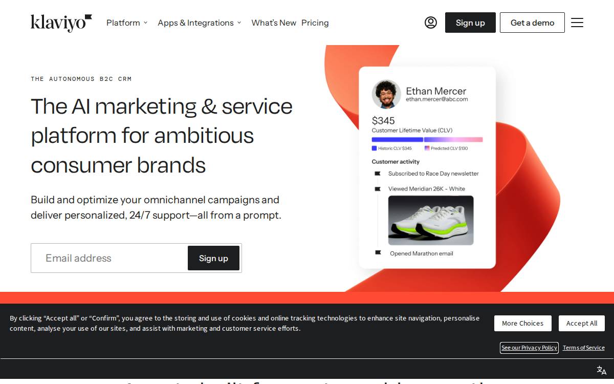 Klaviyo, Inc. website preview