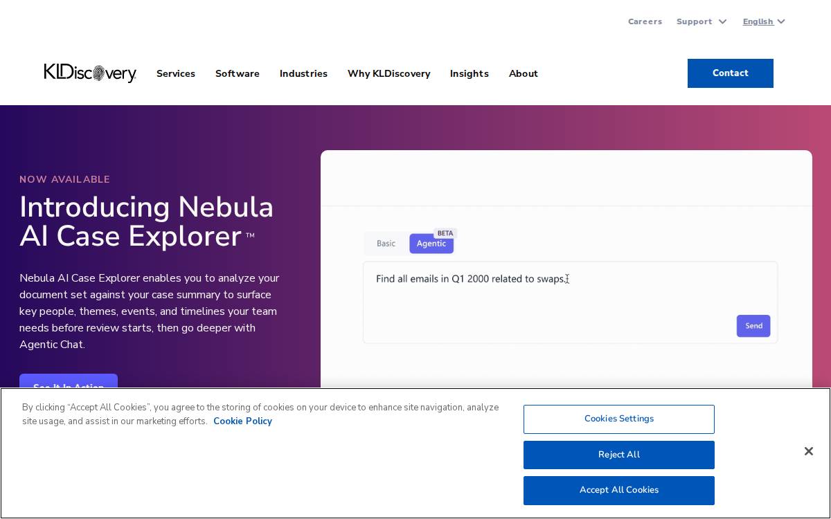 KLDiscovery website preview