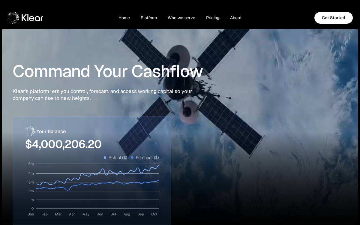 Klear website preview