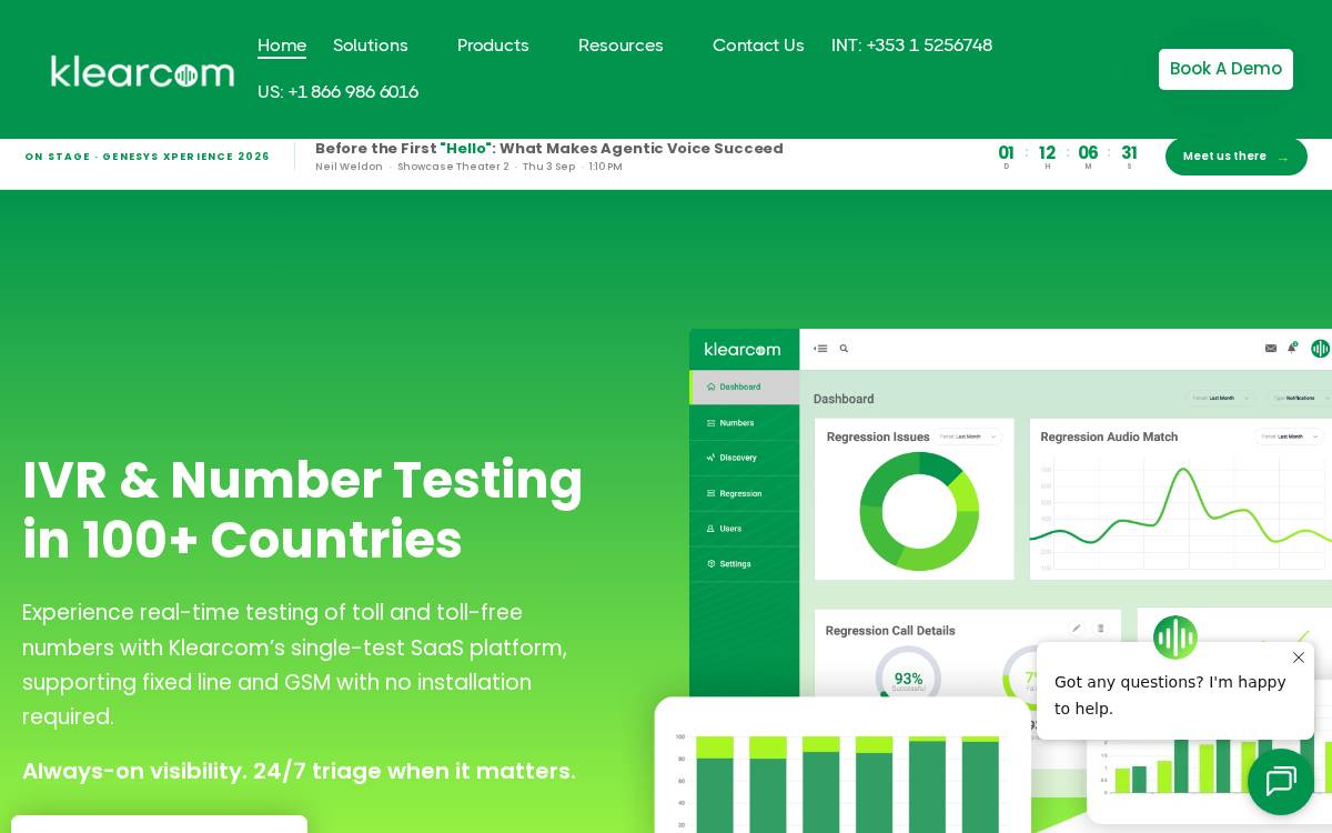 Klearcom website preview