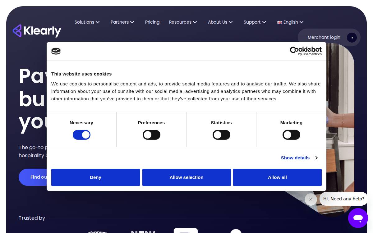 Klearly website preview