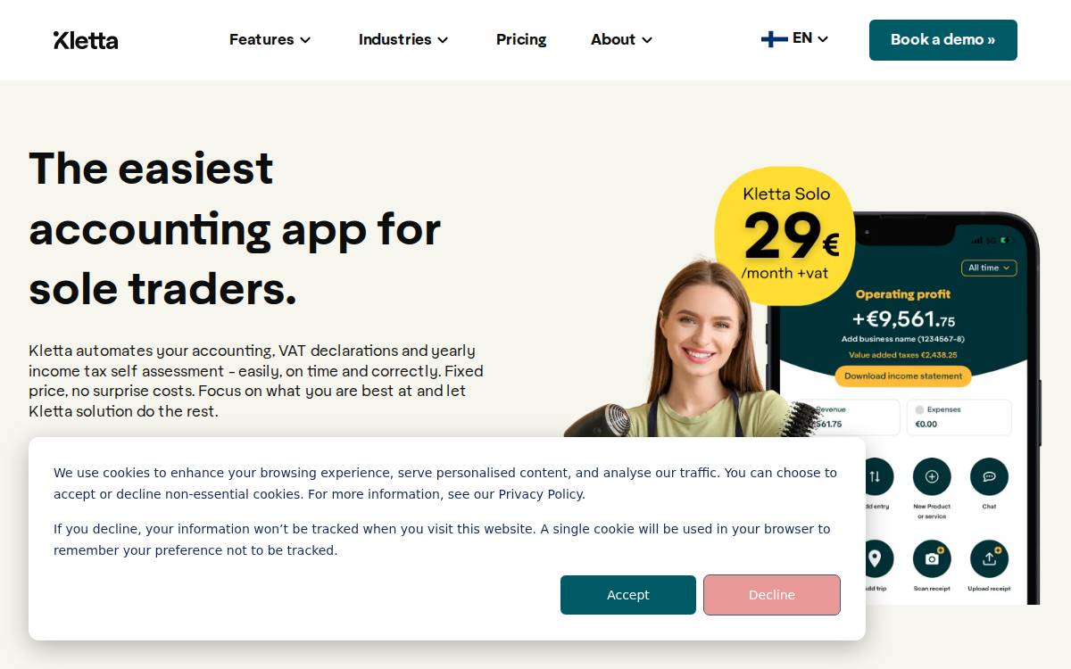 Kletta website preview