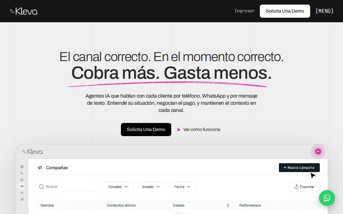 Kleva website preview