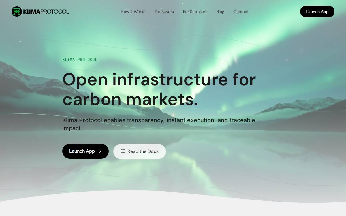 KlimaDAO website preview