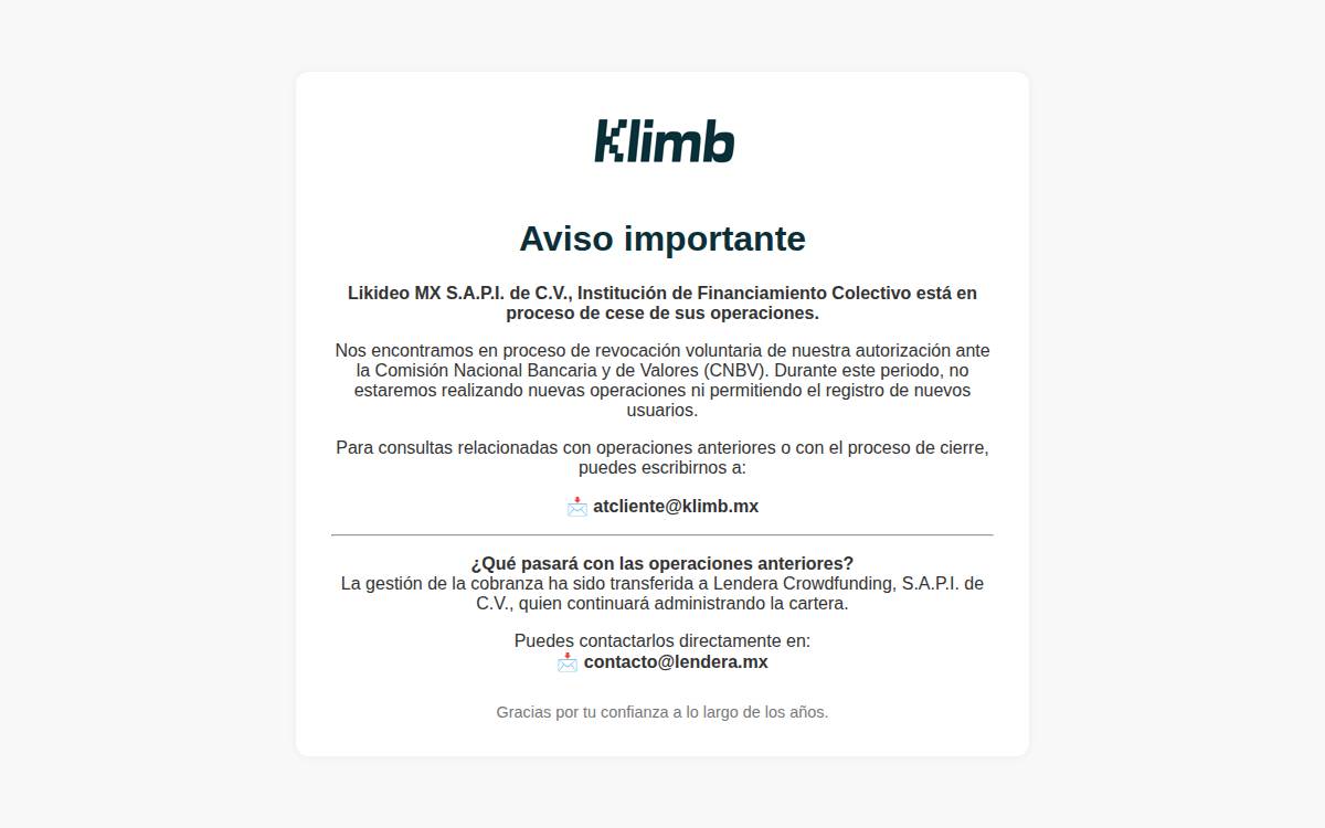 Klimb website preview