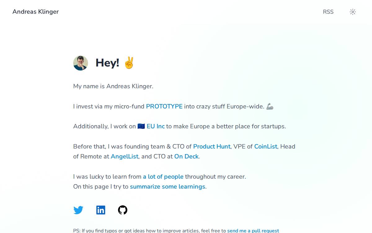 Klinger website preview