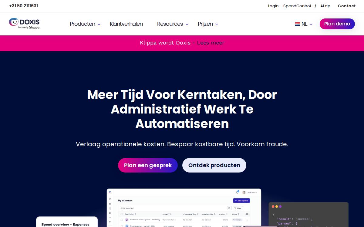 Klippa website preview