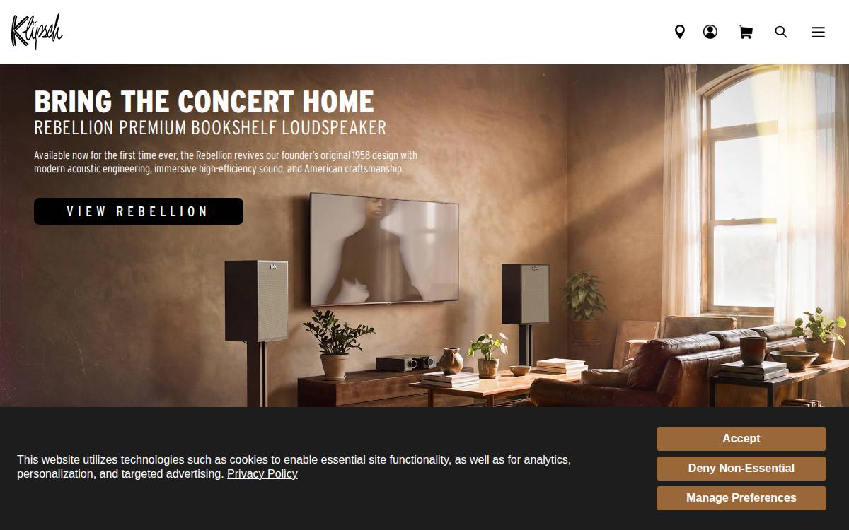 Klipsch website preview
