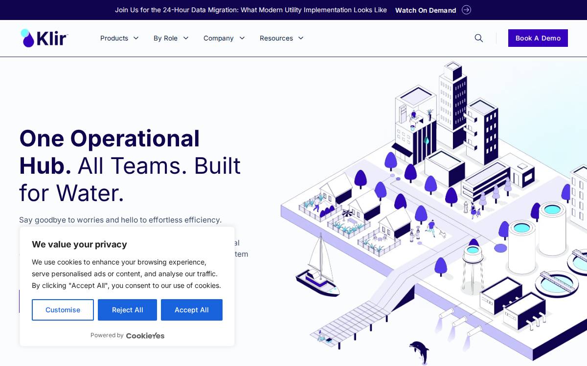Klir website preview