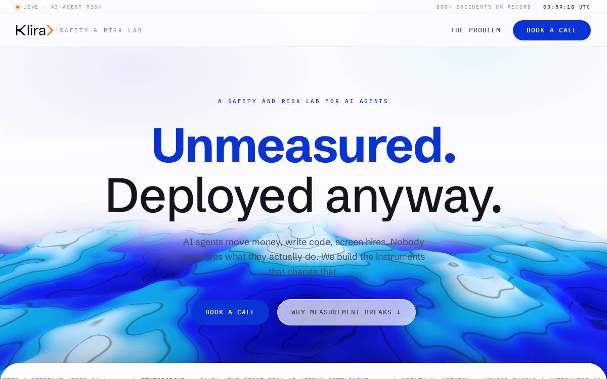 Klira AI website preview