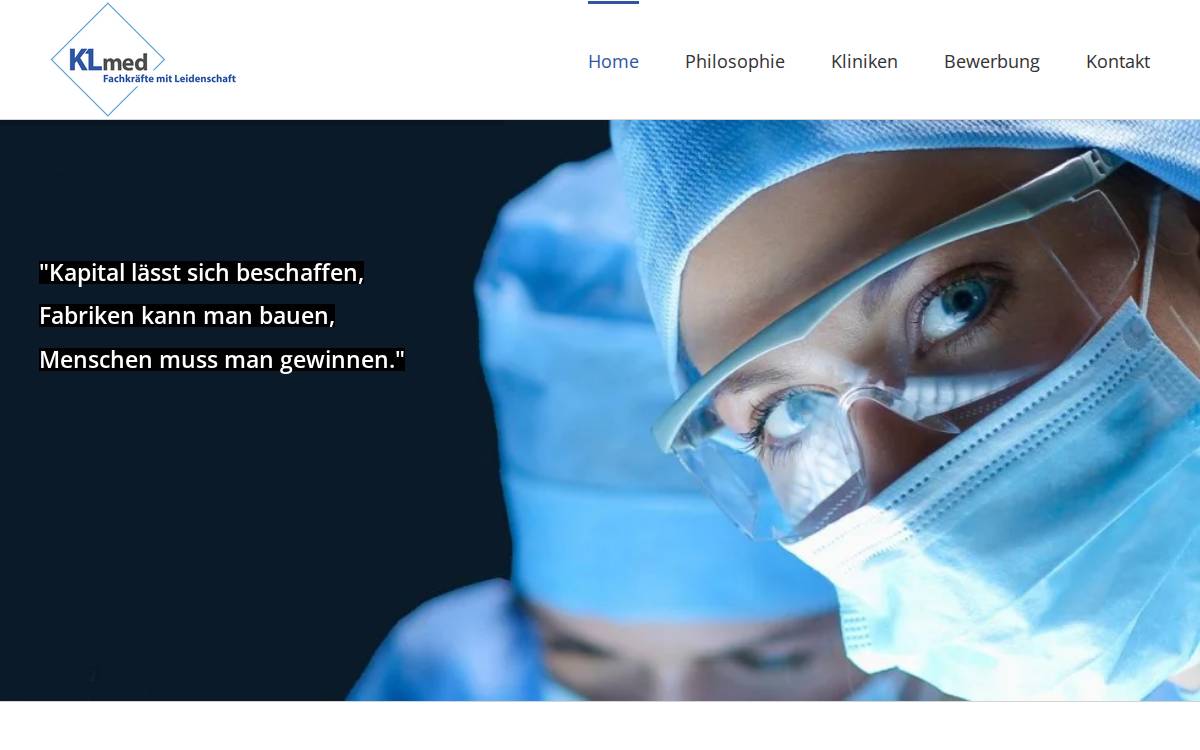 KLmed GmbH website preview