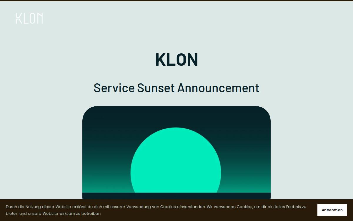 Klon website preview
