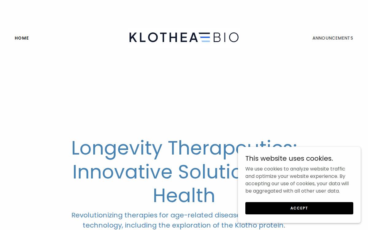 Klothea Bio website preview