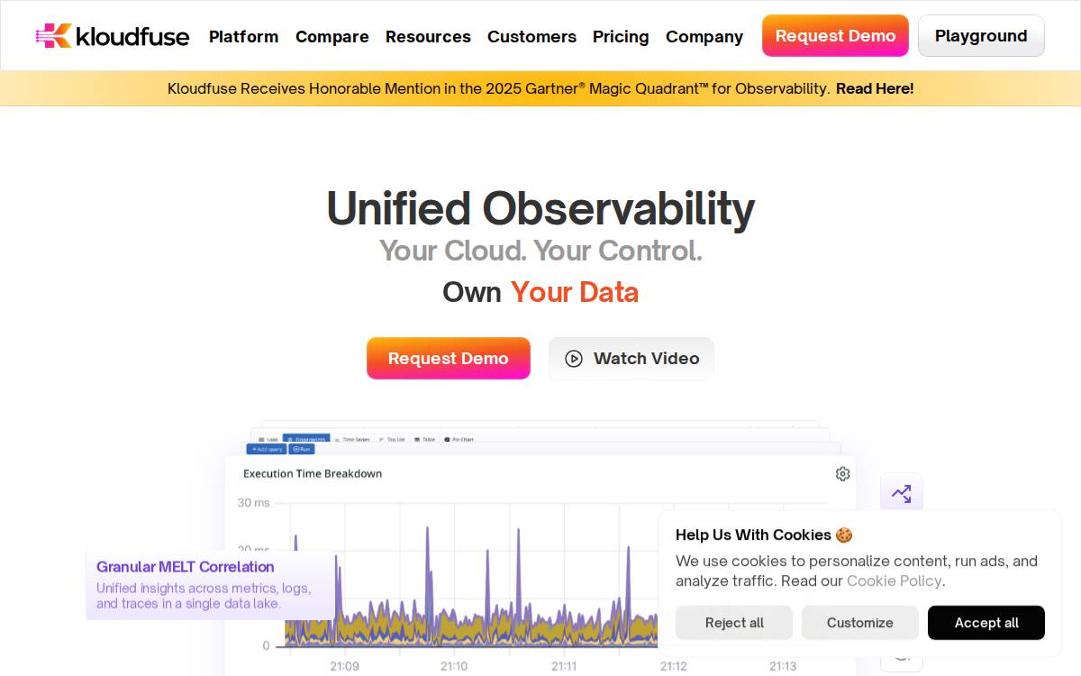Kloudfuse website preview
