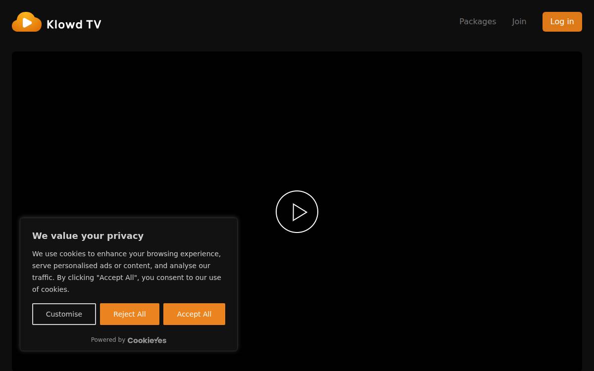 KlowdTV website preview