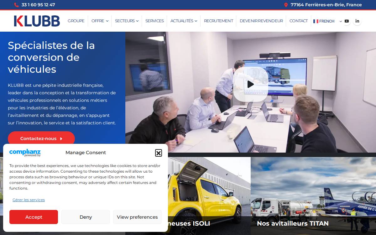 Klubb Group website preview