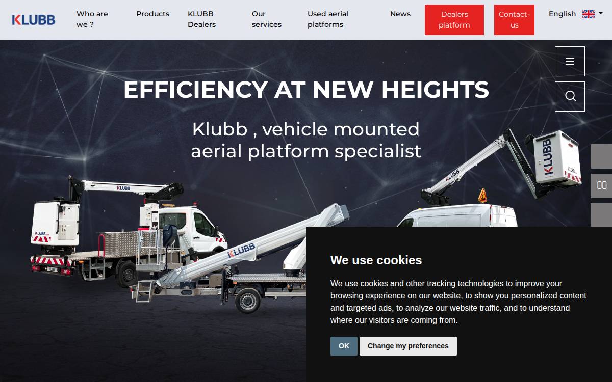 Klubb Group website preview