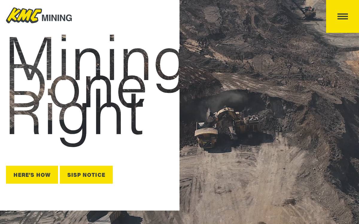 Kmcmining website preview