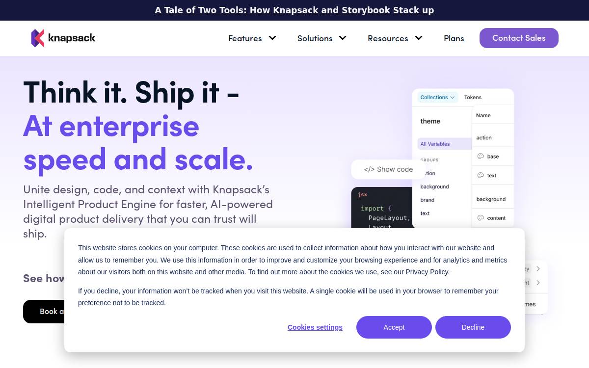 Knapsack website preview