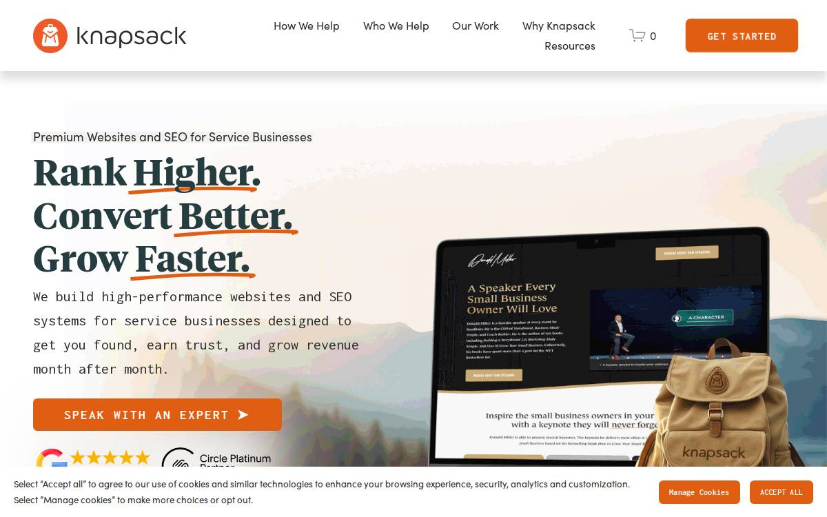 Knapsackcreative website preview