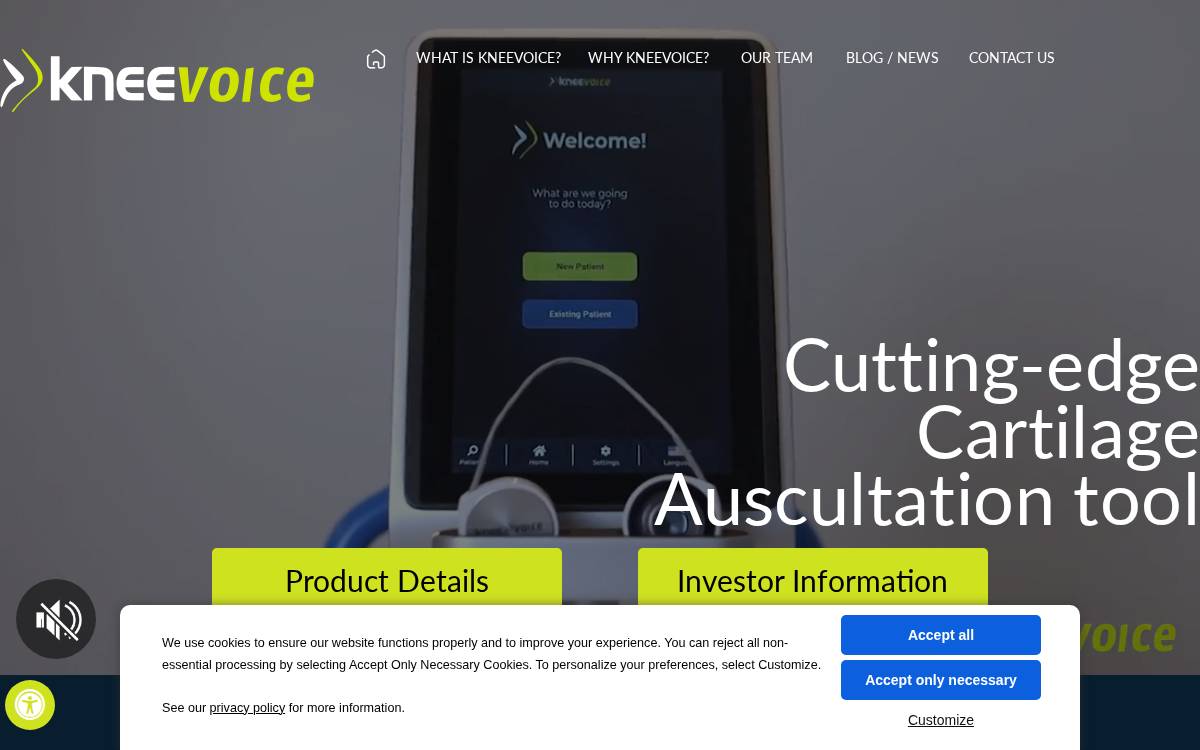 Kneevoice website preview