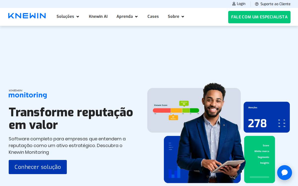 Knewin website preview