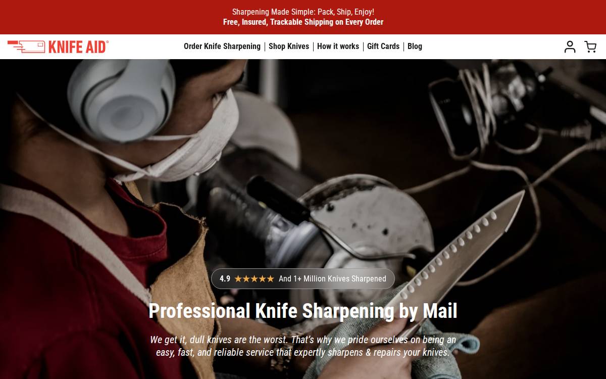 Knife Aid website preview