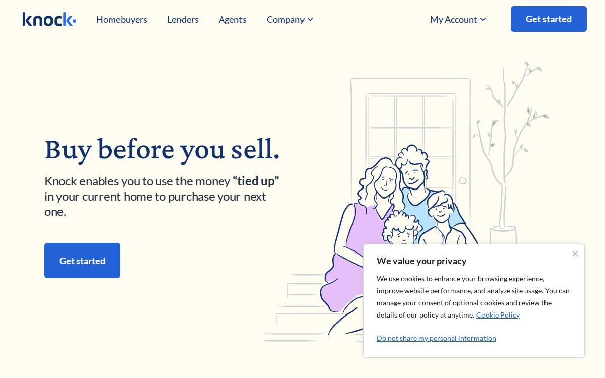 Knock website preview