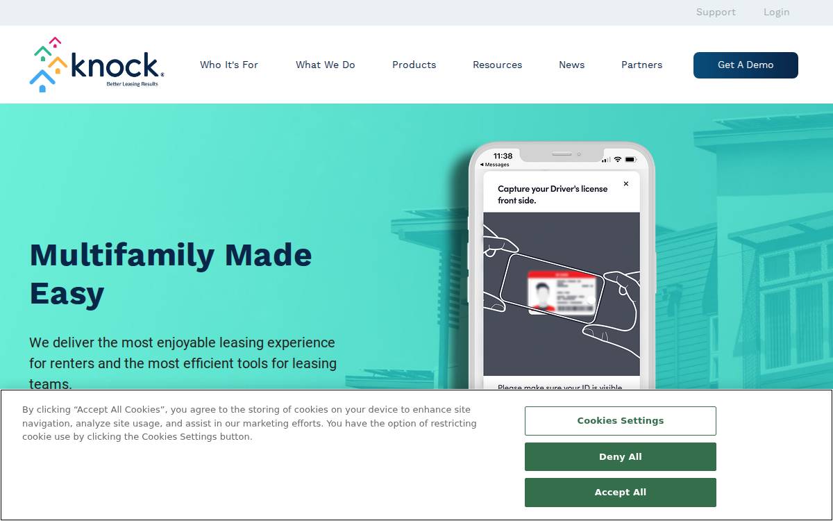 Knockcrm website preview