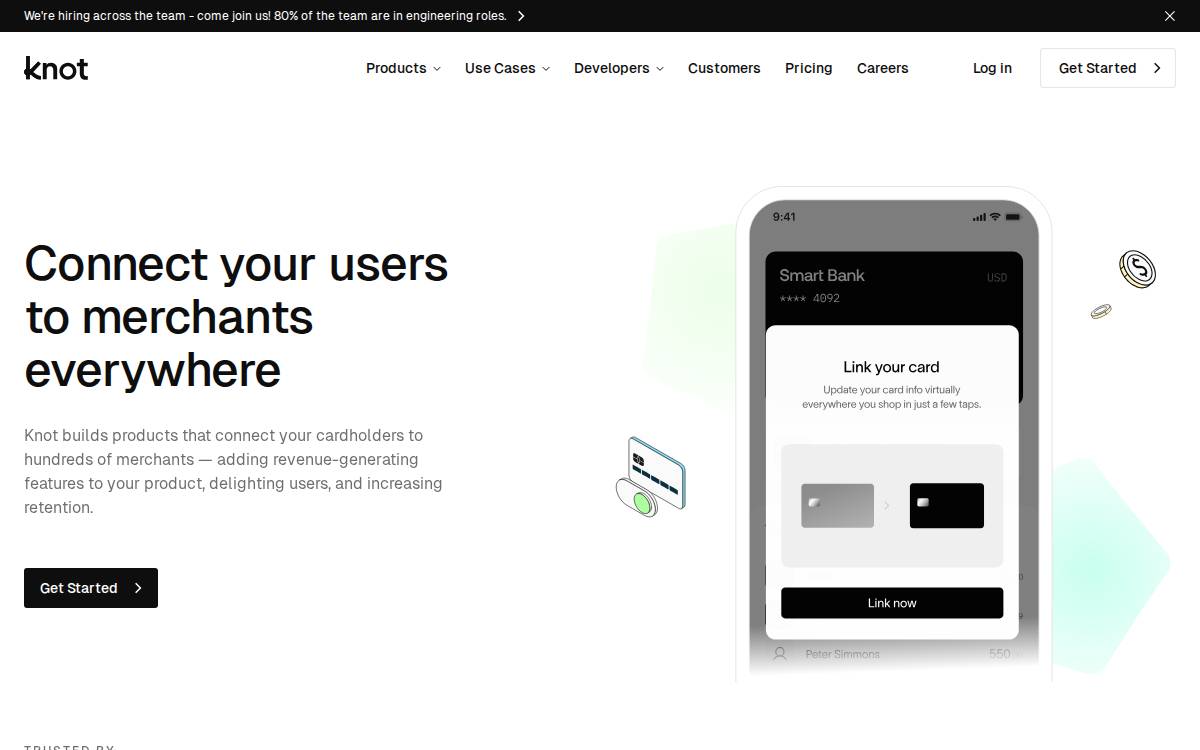 KnotAPI website preview