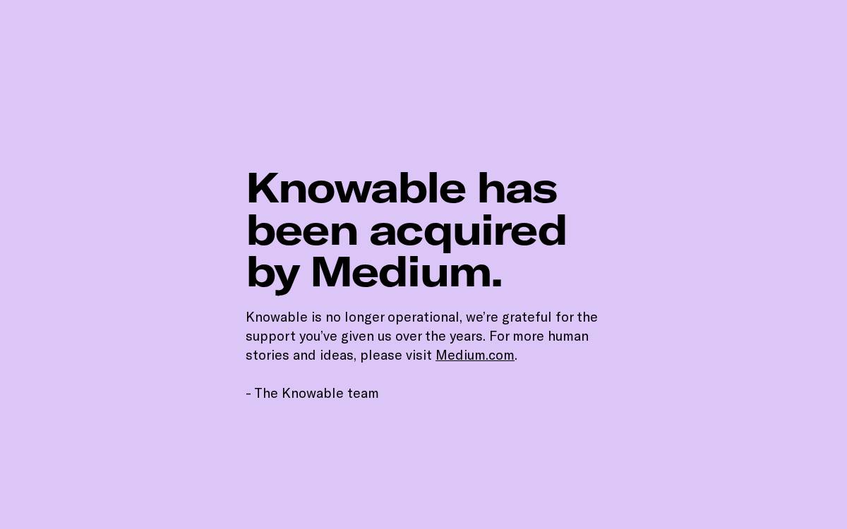 Knowable website preview
