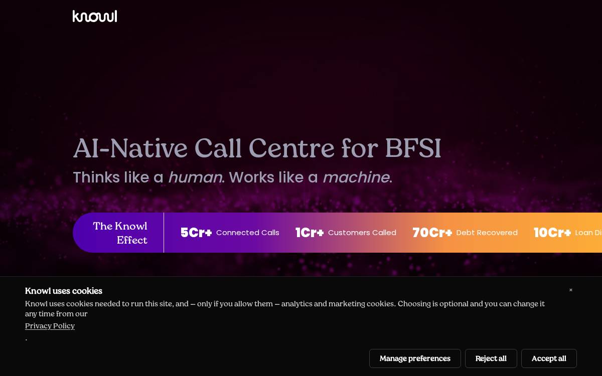 Knowl website preview
