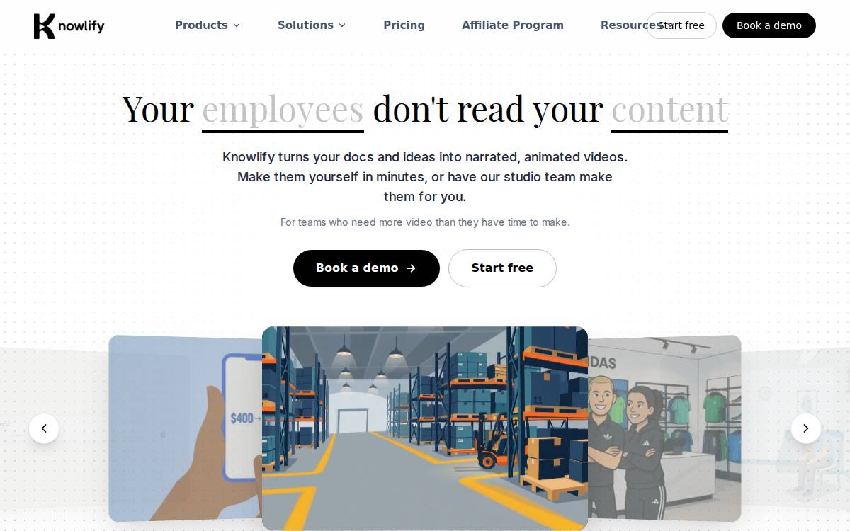 Knowlify website preview