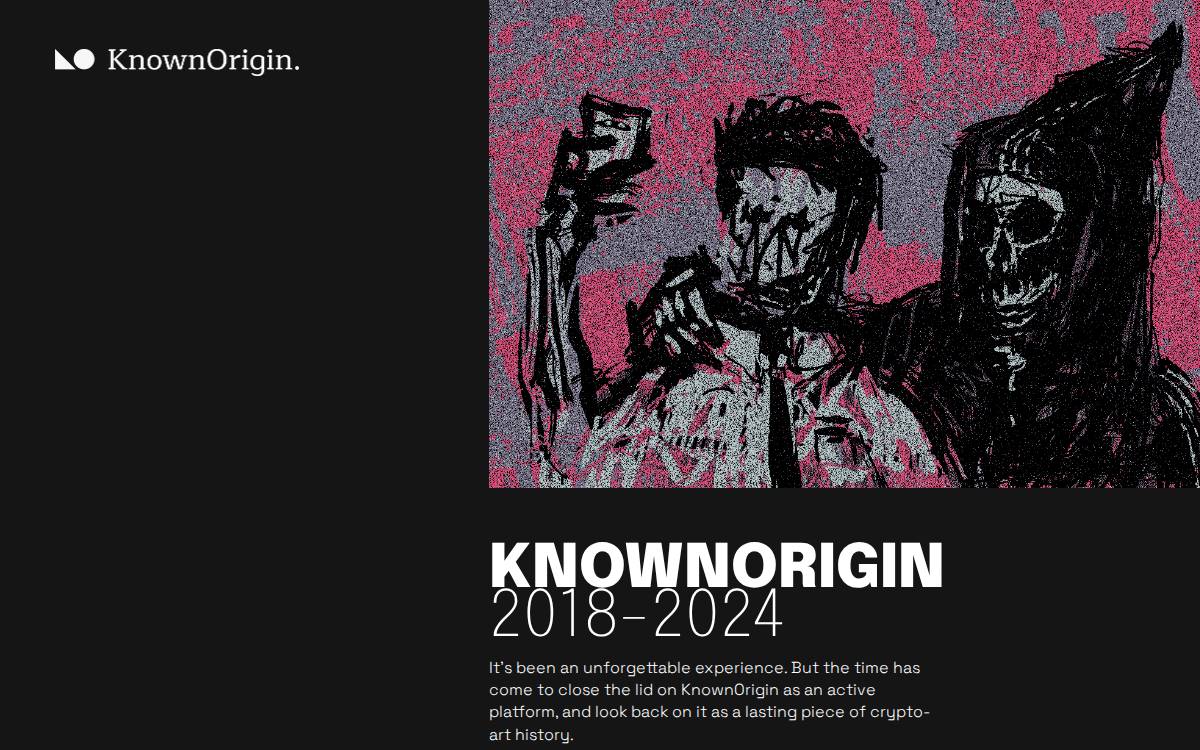 KnownOrigin website preview