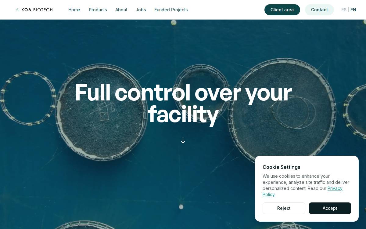 Koa Biotech website preview