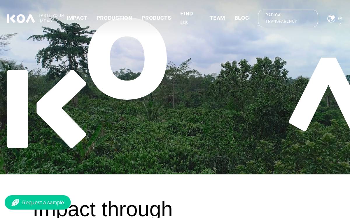 Koa Impact website preview