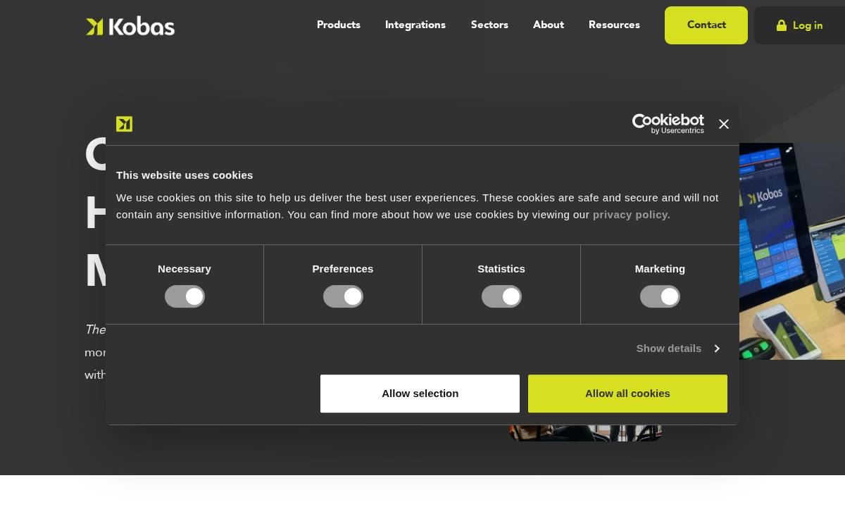 Kobas website preview