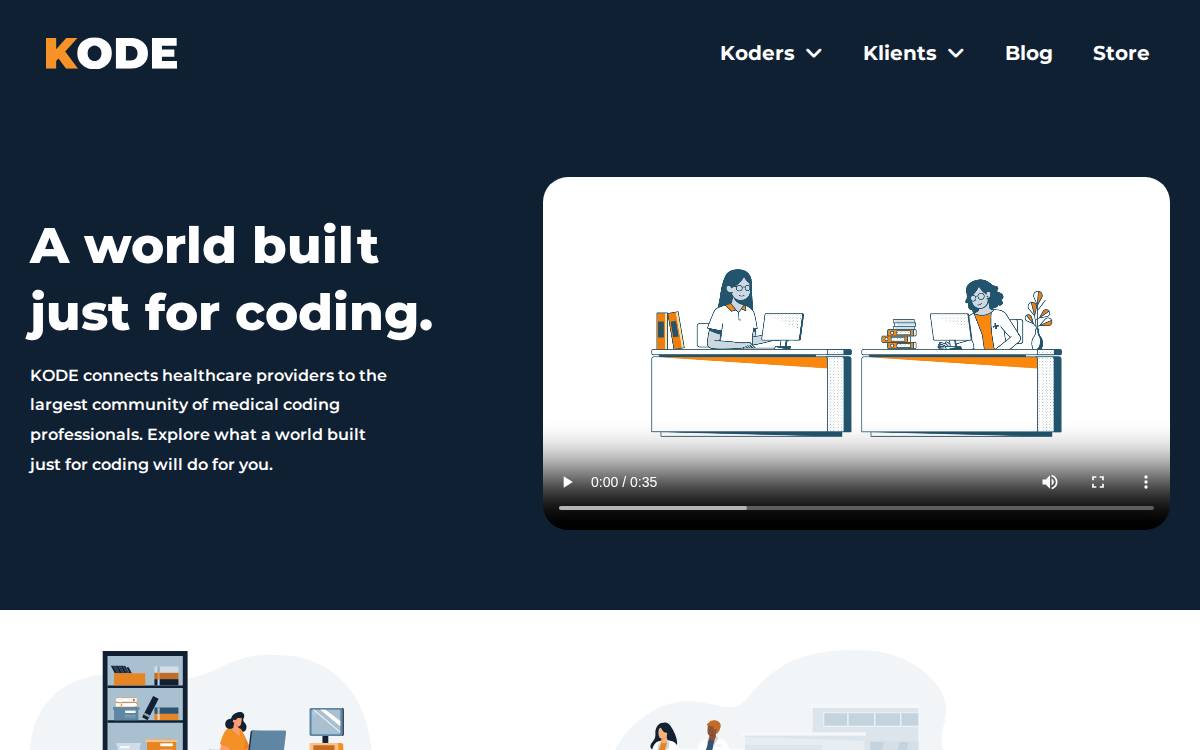 KODE Health website preview